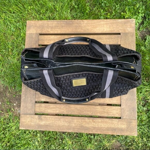 Tommy Hilfiger Black Nylon Signature  Satchel - Picture 6 of 13